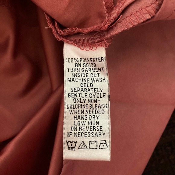 Joan‎ Rivers Shirt Womens Sz S Pink Microsuede Button Up Collared Blouse - Picture 10 of 13